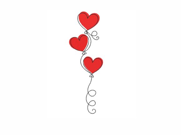 Balloons: A Romantic Embroidery Design for Small Business Branding
