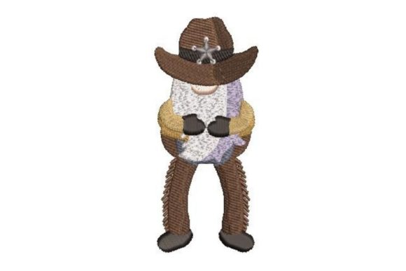Cowboy Gnome Embroidery Design