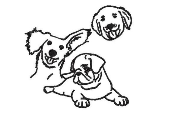 Dog Digital Stamps: A Craft Fair-Ready Embroidery File