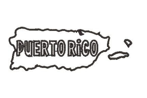 Puerto Rico Outline Embroidery Review