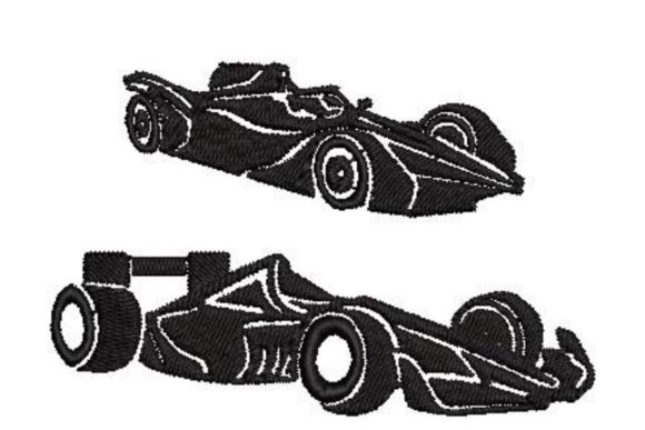 Racing Cars Silhouettes