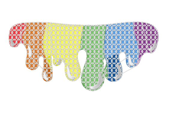 Rainbow Glitter Drip Overlay
