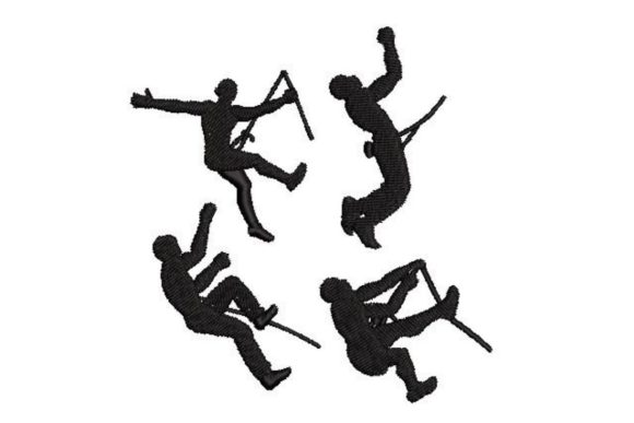 Rock Climber Embroidery Design